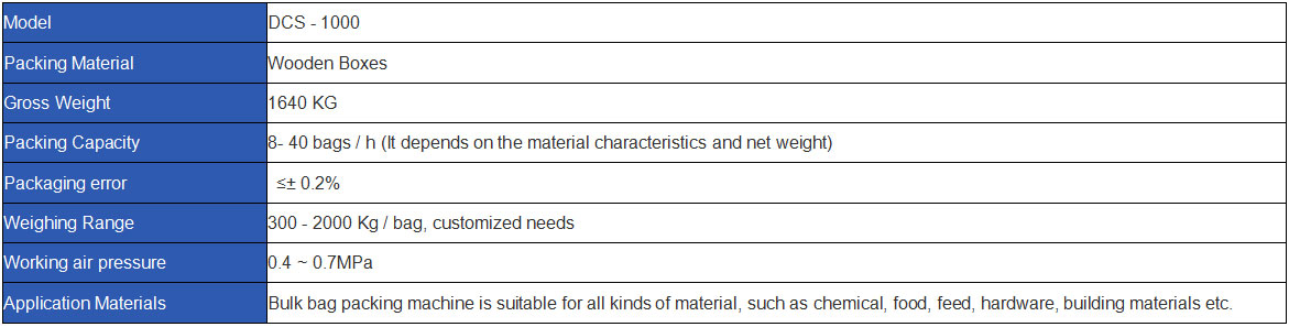 Bulk bag packing machine